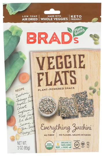 Brad'S Raw Organic Everything Zucchini Veggie Flats, 3 Oz