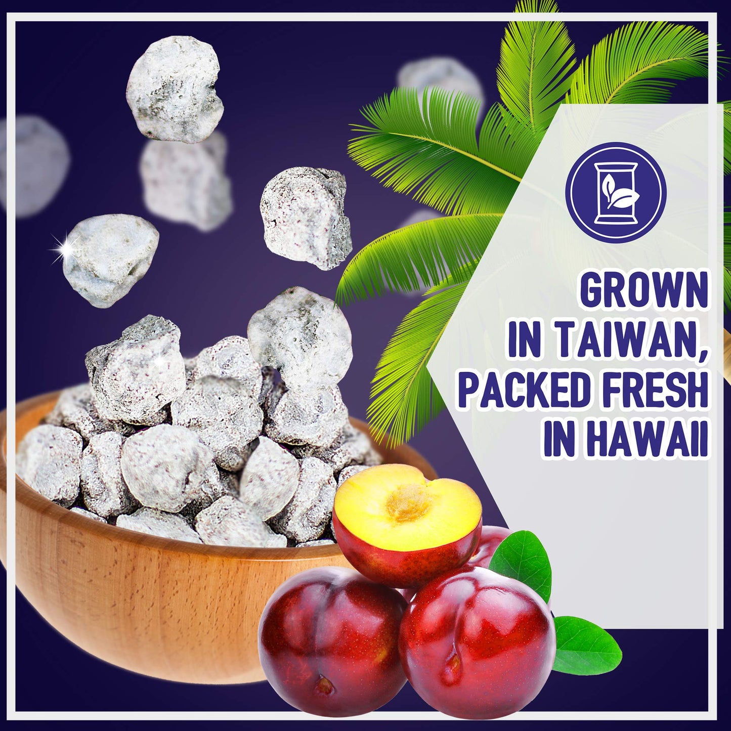 Asia Trans & Co. Li Hing Mui   Seed Plums - Salty, Sour & Bitter Dried Plum Candy - 8.5 Ounce Pack