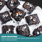 Spooky Eye Toppers - 4 oz Resealable Stand Up Candy Bag - Edible Baking Decorations - Funny White Googly Eyes for Cupcakes, Cake