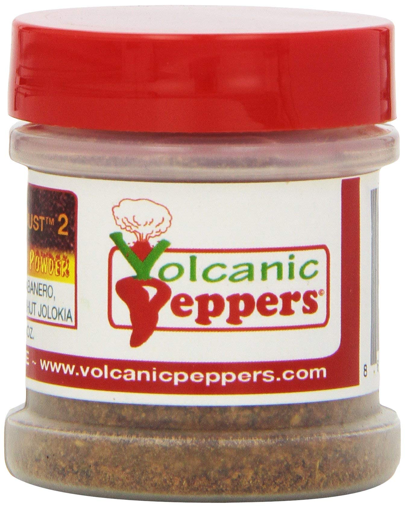 Volcanic Peppers Volcano Dust 2 - Smoked Habanero, Ghost Pepper, Cayenne Powder, 0.74 Ounce, Model VD2222