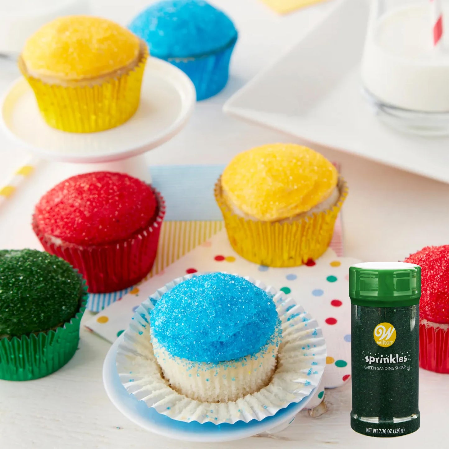 Wilton Red Sanding Sugar Sprinkles, Sparkling Sprinkles Sugar Crystals For Baking And Cookie Decorating, Cupcakes, Icing, Kosher