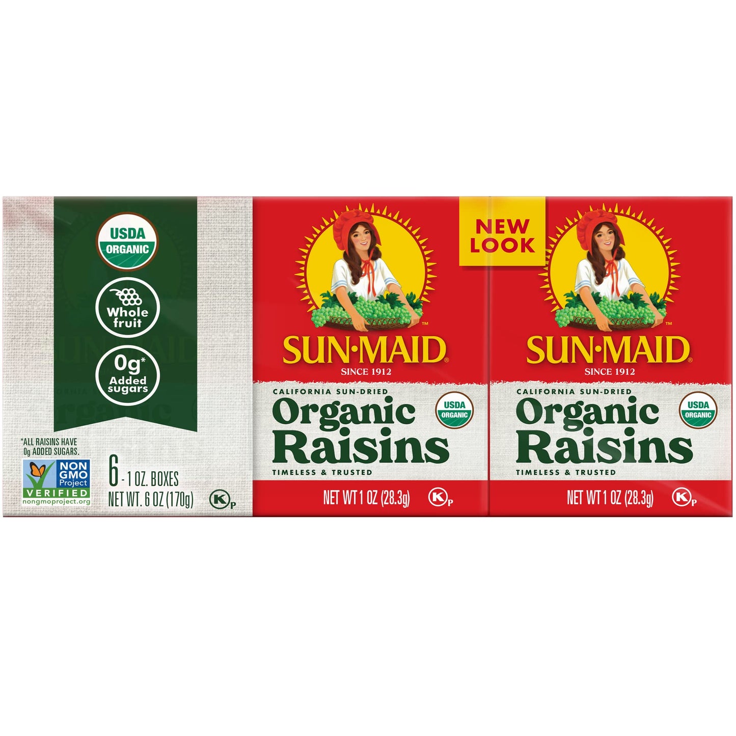 Sun-Maid Organic California Sun-Dried Raisins - (72 Pack) 1 oz Snack-Size Box - Organic Dried Fruit for Healthy Snacks, School L