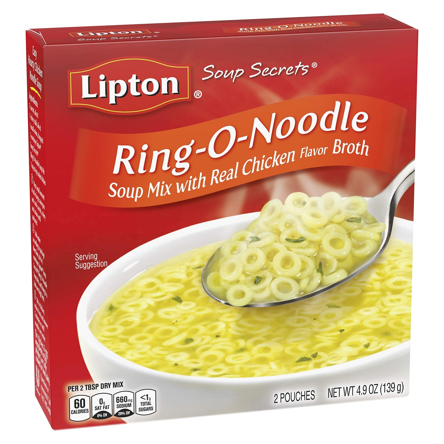 SOUP SECRETS Lipton 12 Count Instant Soup Mix Ring-O-Noodle 4.9 oz