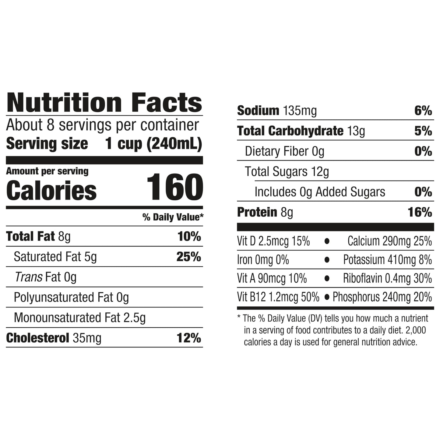 Horizon Organic DHA Omega-3 Milk, DHA Whole Milk, 64 fl oz Half Gallon Carton