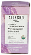 Allegro Tea, Organic Jasmine Green Tea Bags, 20 Ct