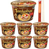 Tonkotsu Ramen Bowls Bundle Spicy Sauce Favor - 3.56 Oz Premium Noodle Soup, 6 Counts. Free Taoindustry Chopsticks