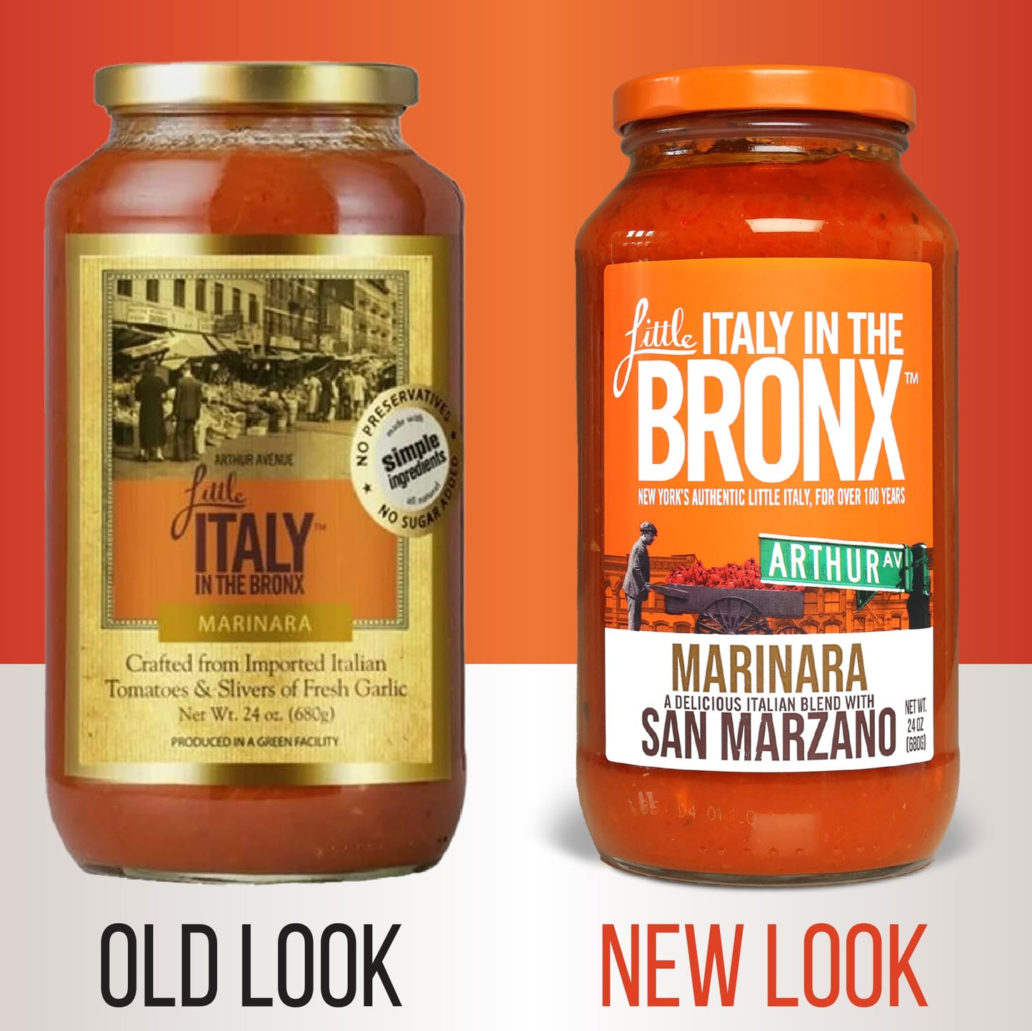 Little Italy in the Bronx Marinara Sauce - Pasta Sauce, Spaghetti Sauce, Tomato Sauces, Italian Low Carb Pasta & Pizza Sauce, No