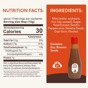 Cabi Miso Glaze - Japanese BBQ Sauce with Unique Peppery Note - 2 Pack Squeeze Bottles