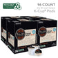 TULLYS Coffee French Roast Decaf K-Cup Pods, Dark Roast, 96 Count