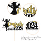 YCTHUNFISH Graduation Cake Toppers, Glitter 2025, 6.0 x 3.6, Gold & Black, Class of 2025 Decorations for High School Girls