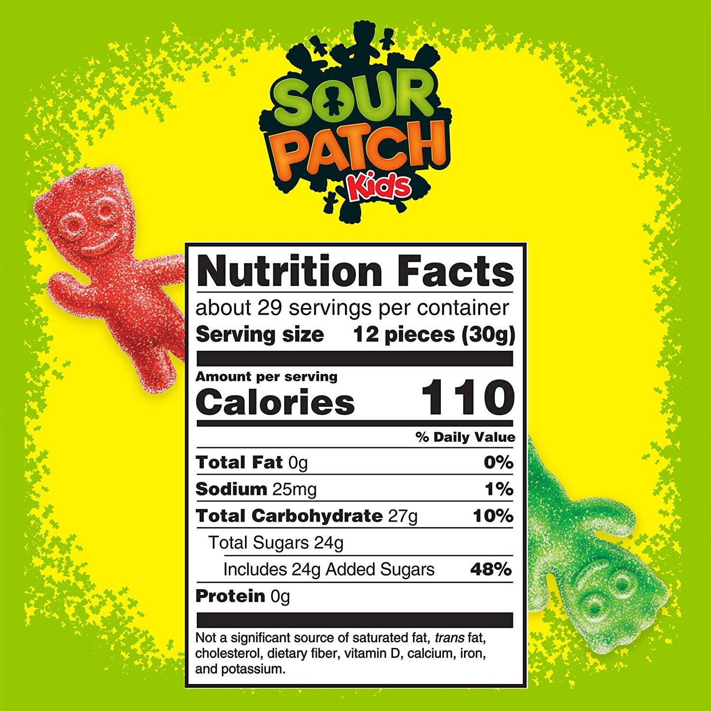 Sour Patch Kids Soft & Chewy Candy, Family Size, 1 Lb 14.4 Oz
