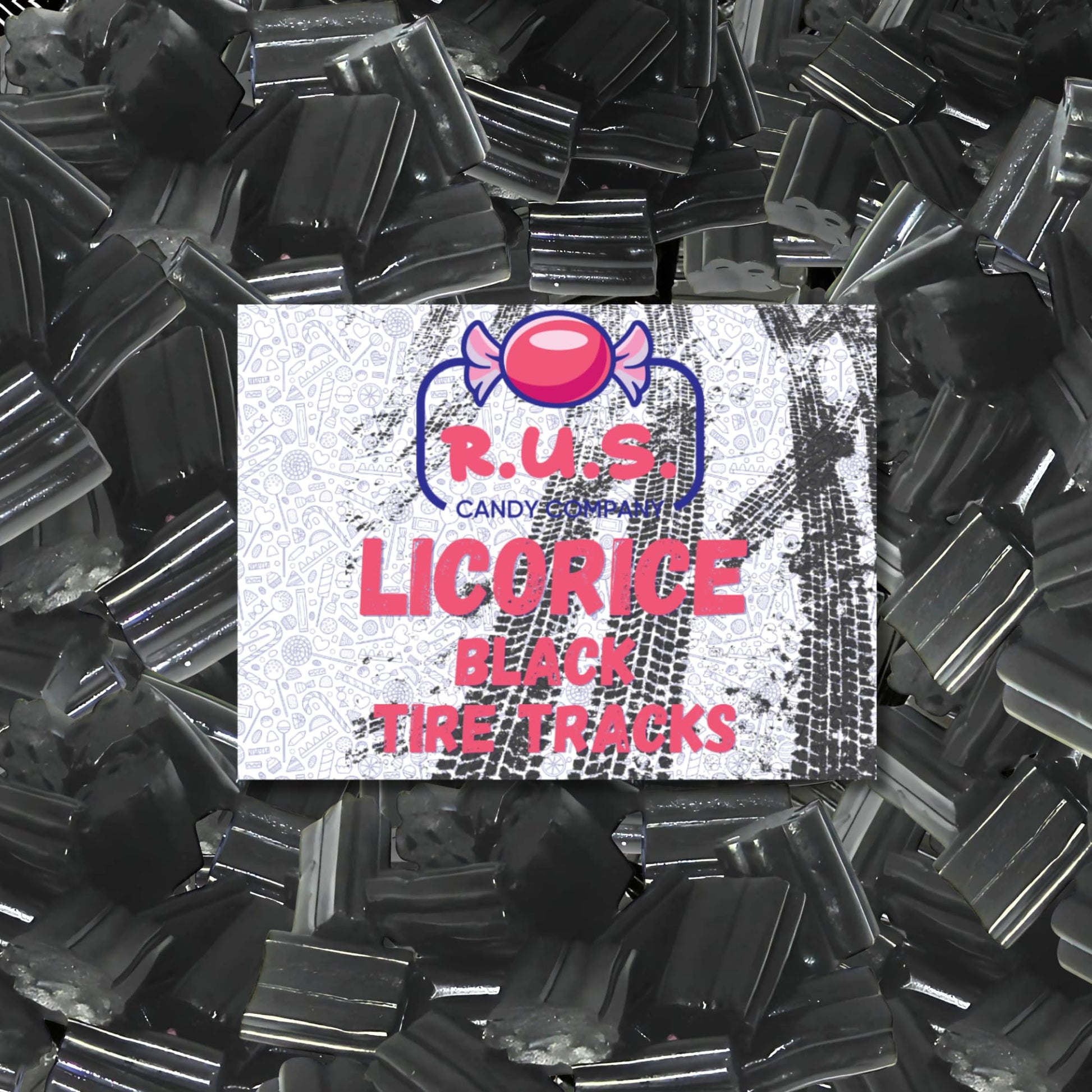 R.U.S. Candy Finnish Black Licorice Tire Tracks - 2 Pack, 5.29 oz Each, Authentic Imported Candy