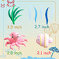 Gallarato 16 Pcs Under The Sea Cake Decoration Ocean Cake Topper Under The Sea Party Supplies Devil Fish, Octopus, Seahorse Cake