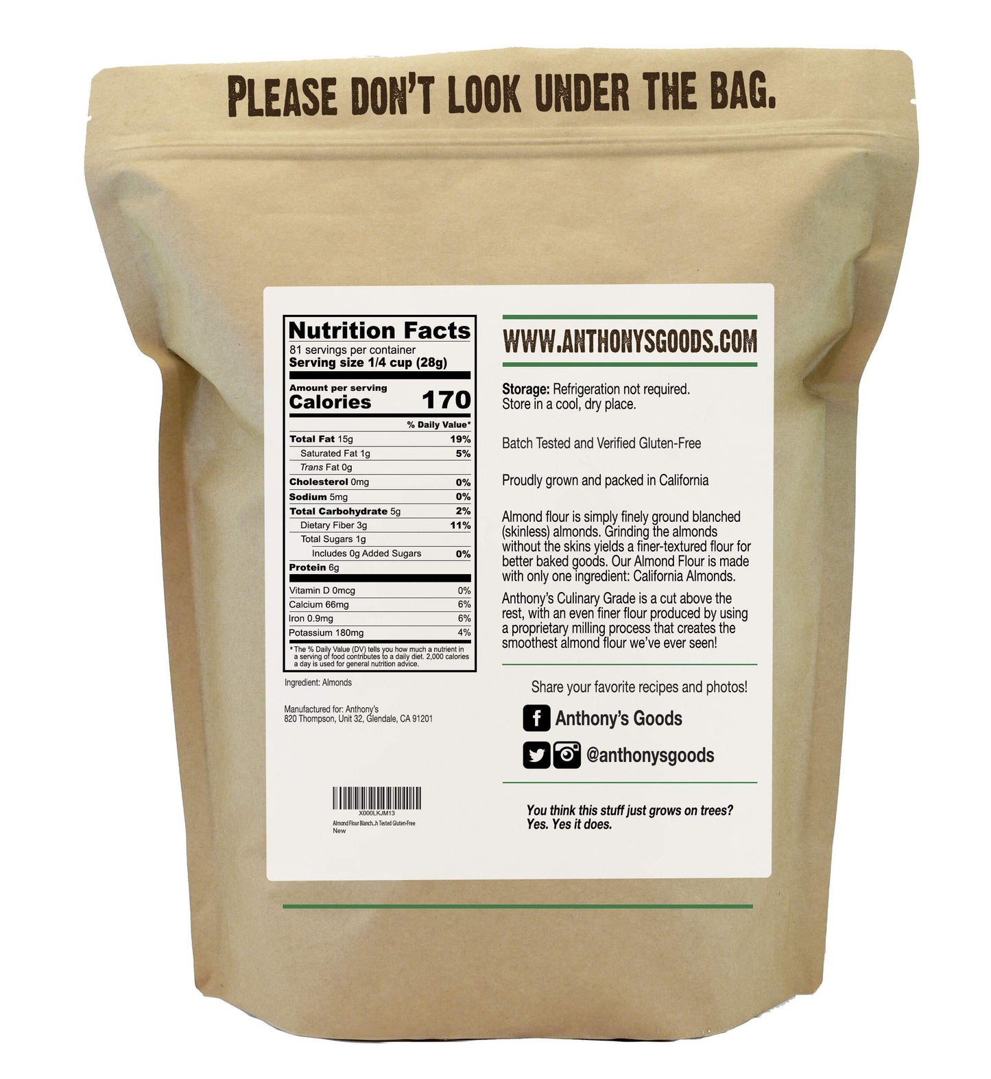 Anthony's Blanched Almond Flour, 5 lb - Extra-Finely Ground, Gluten Free, Non-GMO, Keto Friendly, Culinary Grade