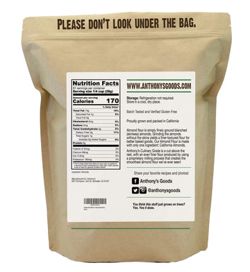 Anthony's Blanched Almond Flour, 5 lb - Extra-Finely Ground, Gluten Free, Non-GMO, Keto Friendly, Culinary Grade