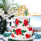 Tivurcia Cake Topper, Fiesta 19th Birthday Decoration, Gold Color, Tropical Theme