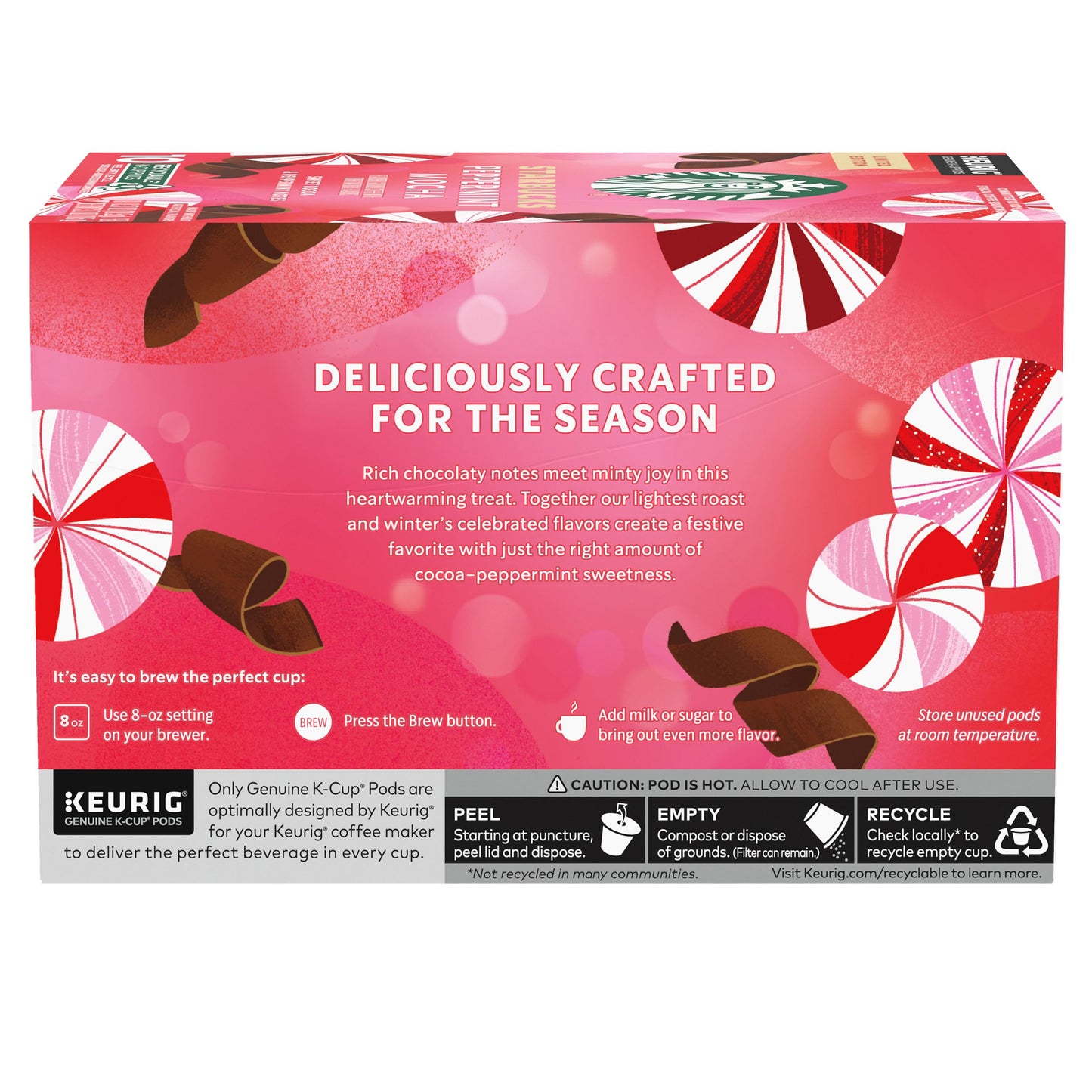 Starbucks K-Cup Coffee Pods, Peppermint Mocha, 10 Count, Limited Edition Holiday Coffee