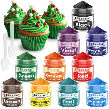 Food Coloring Powder - ERCorArt 10 Vivid Colors Powder Food Dye, Highly Concentrated Flavorless Food Coloring for Baking, Frosti