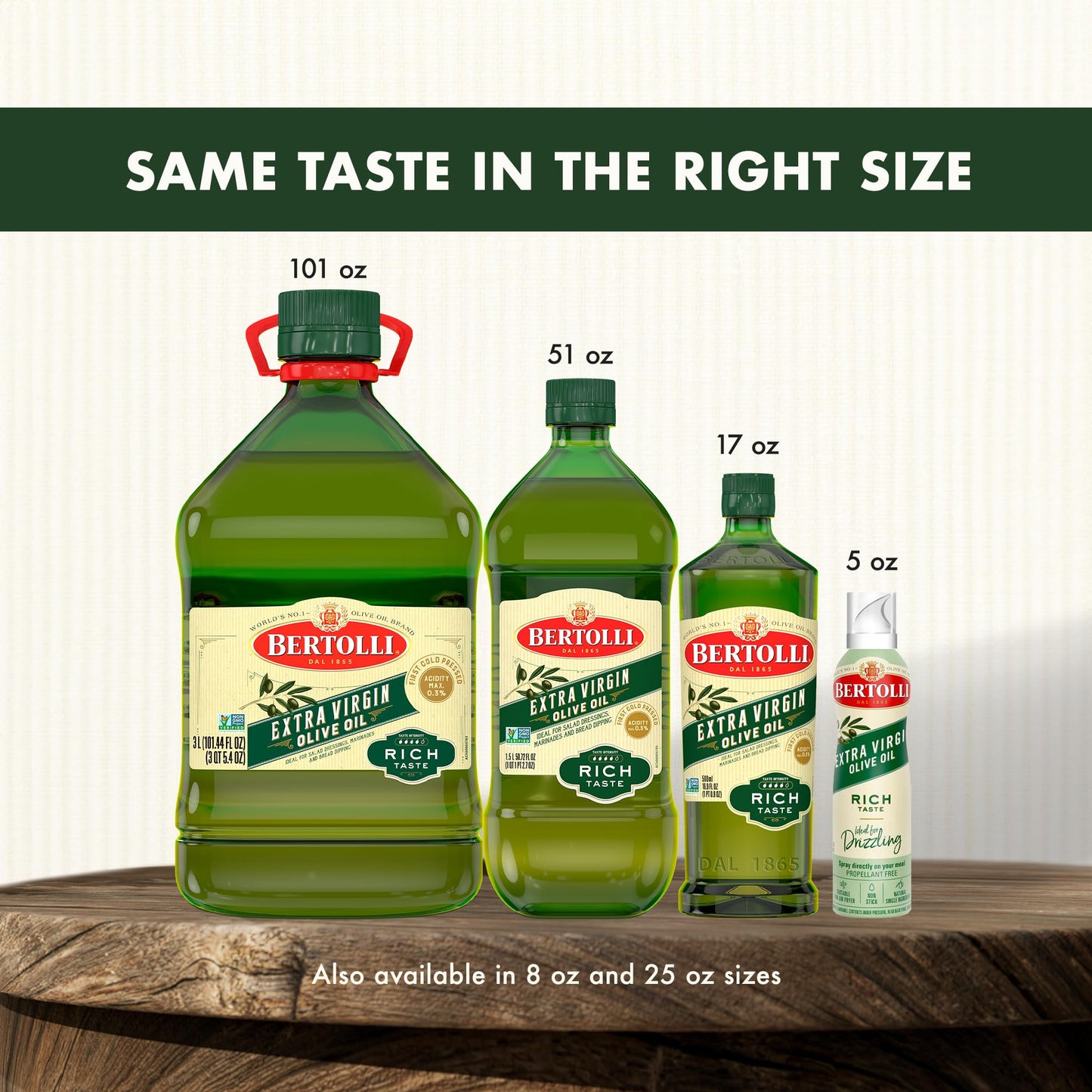 Bertolli Rich Extra Virgin Olive Oil 101 Oz (3L)