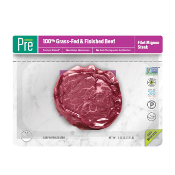 Pre, Beef Filet Mignon Steak, Grass-Fed, Pasture-Raised | 0.3125 lbs.