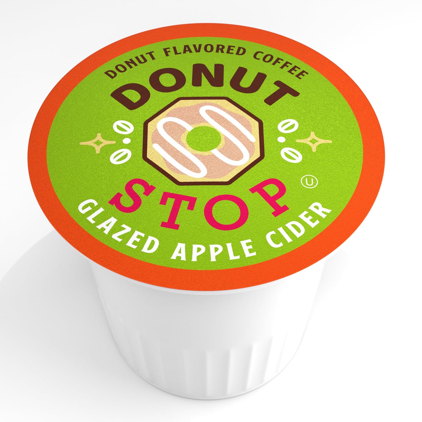 Donut Stop Glazed Apple Cider Coffee Pods, 40 Count, Compatible with 2.0 K-Cup malt-inspired