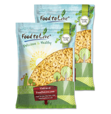 Food to Live Banana Chips, 9 Pounds - Sweetened, Unsulfured, Kosher, Vegan, Bulk, Crisp & Tasty Snack
