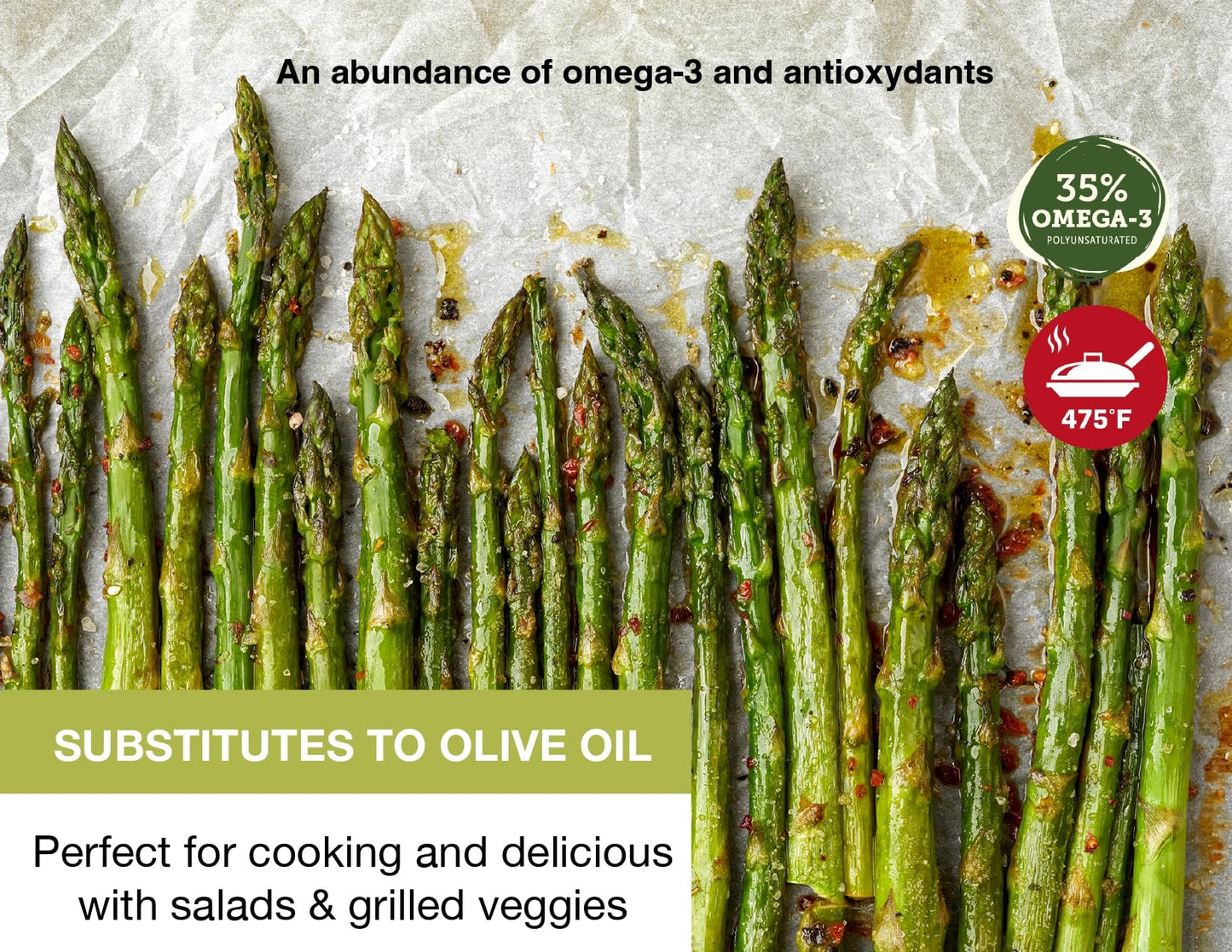 Cold-Pressed Virgin Camelina Oil, 500Ml X 2 By Sign   Cam  Line | High Smoke Point 475F | Rich In Omega-3 & Vitamin E | Alternat