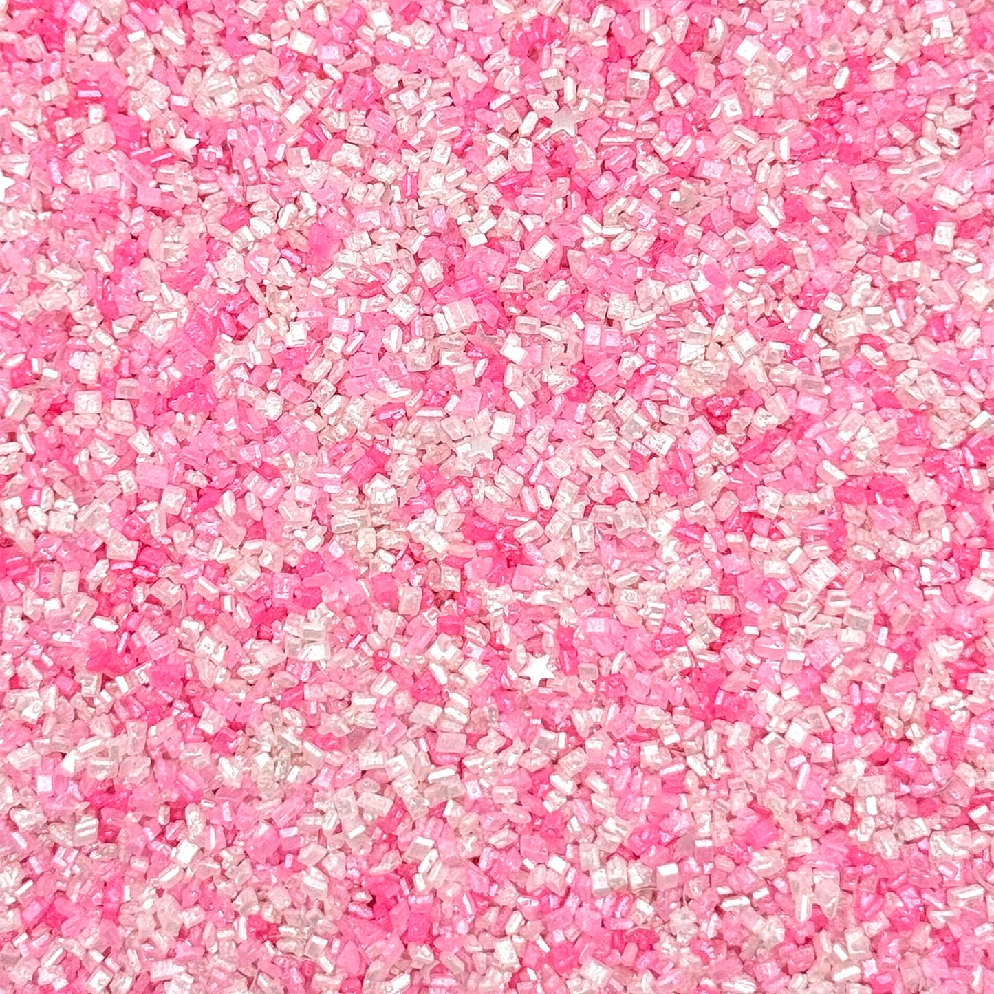 Fancy Sprinkles Fairy Floss Cotton Candy Flavored Sugar Crystals with Edible Glitter Stars, 0.5c, Pink