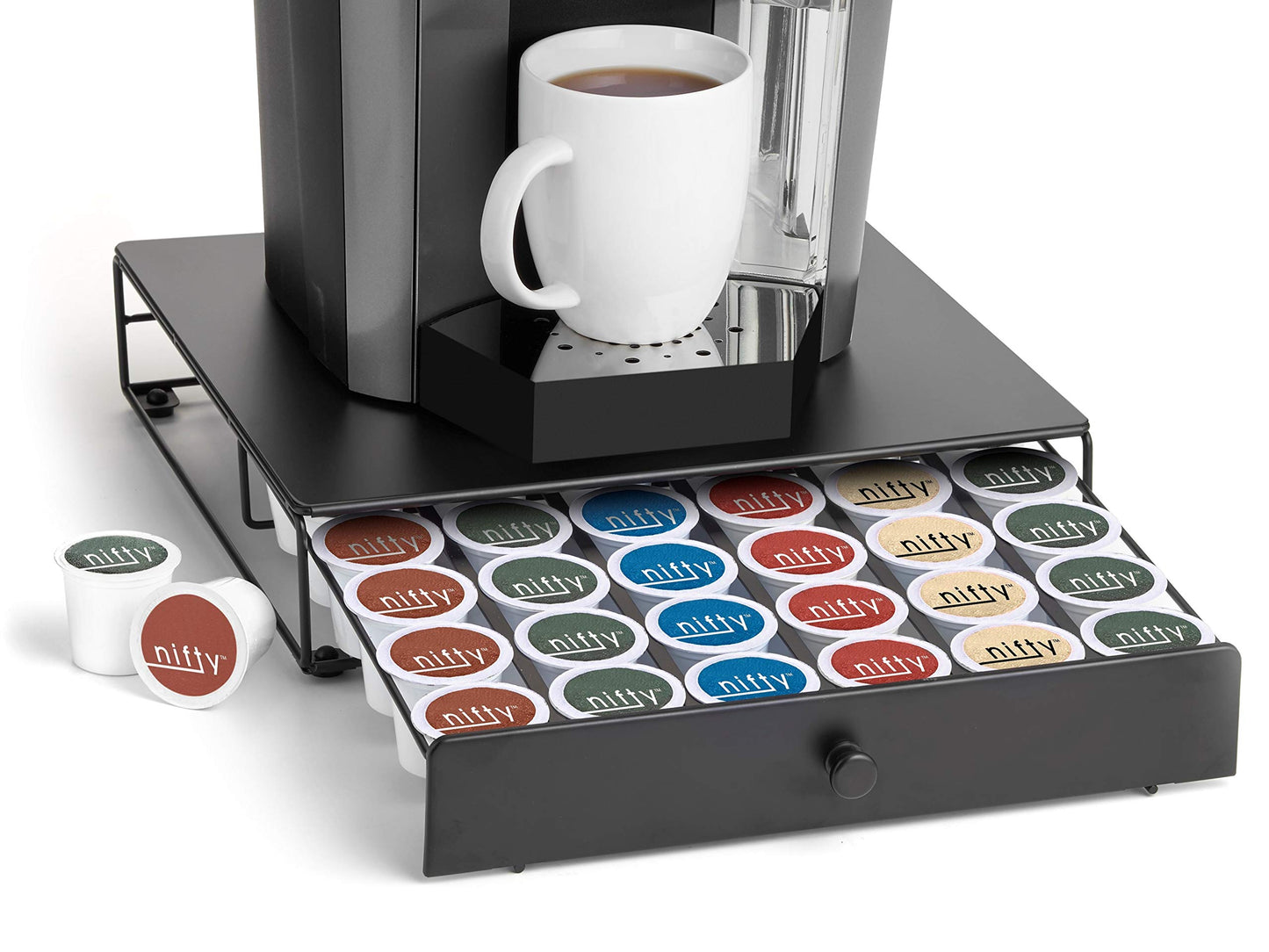 Nifty Storage Drawer K Holder, 36 King Cup Capacity, 36 Coffee Pod Capacity