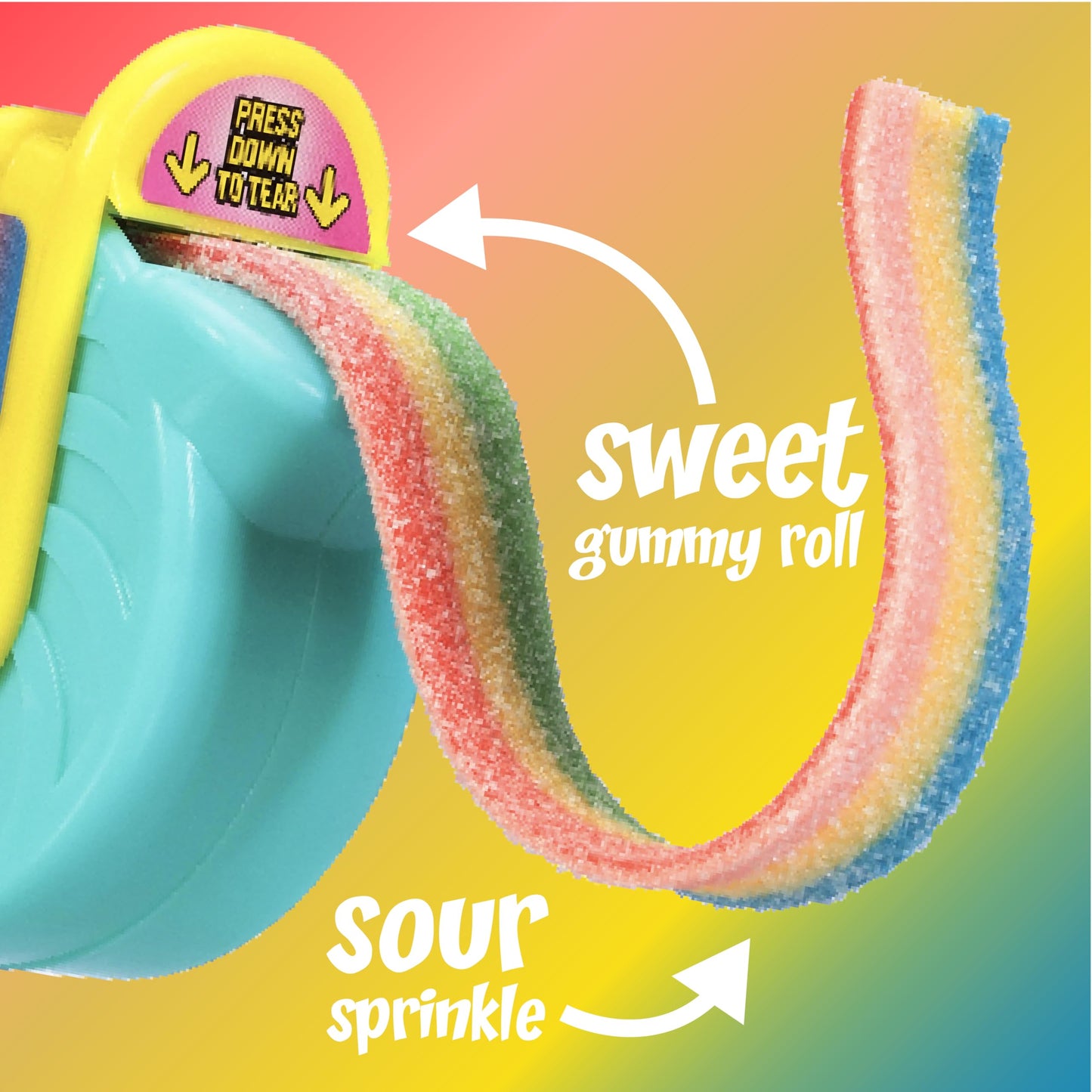 Push Pop Gummy Roll Halloween Candy Bulk Variety Pack - 8 Ct Individual Gummy Candy W/ Assorted Fruity Flavors - Gummy Fun Candy