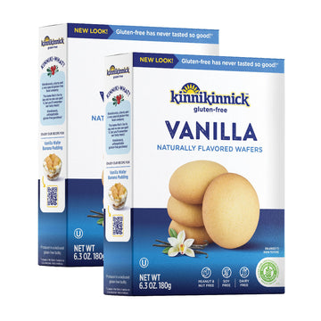 Kinnikinnick Vanilla Wafers Gluten Free Cookies 6.3 oz Pack of 2 Light Brown