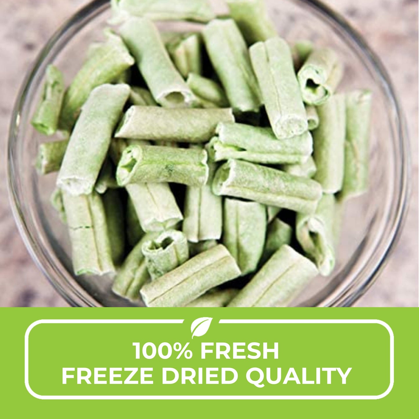 Nutristore Freeze Dried Green Beans 4-Pack | Perfect Healthy Snack | Emergency Survival Bulk Food Storage | Amazing Taste & Qual