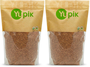 Yupik Organic Golden Flax Seeds, 2.2 lb, Non-GMO, Vegan, Gluten-Free (Pack of 2)