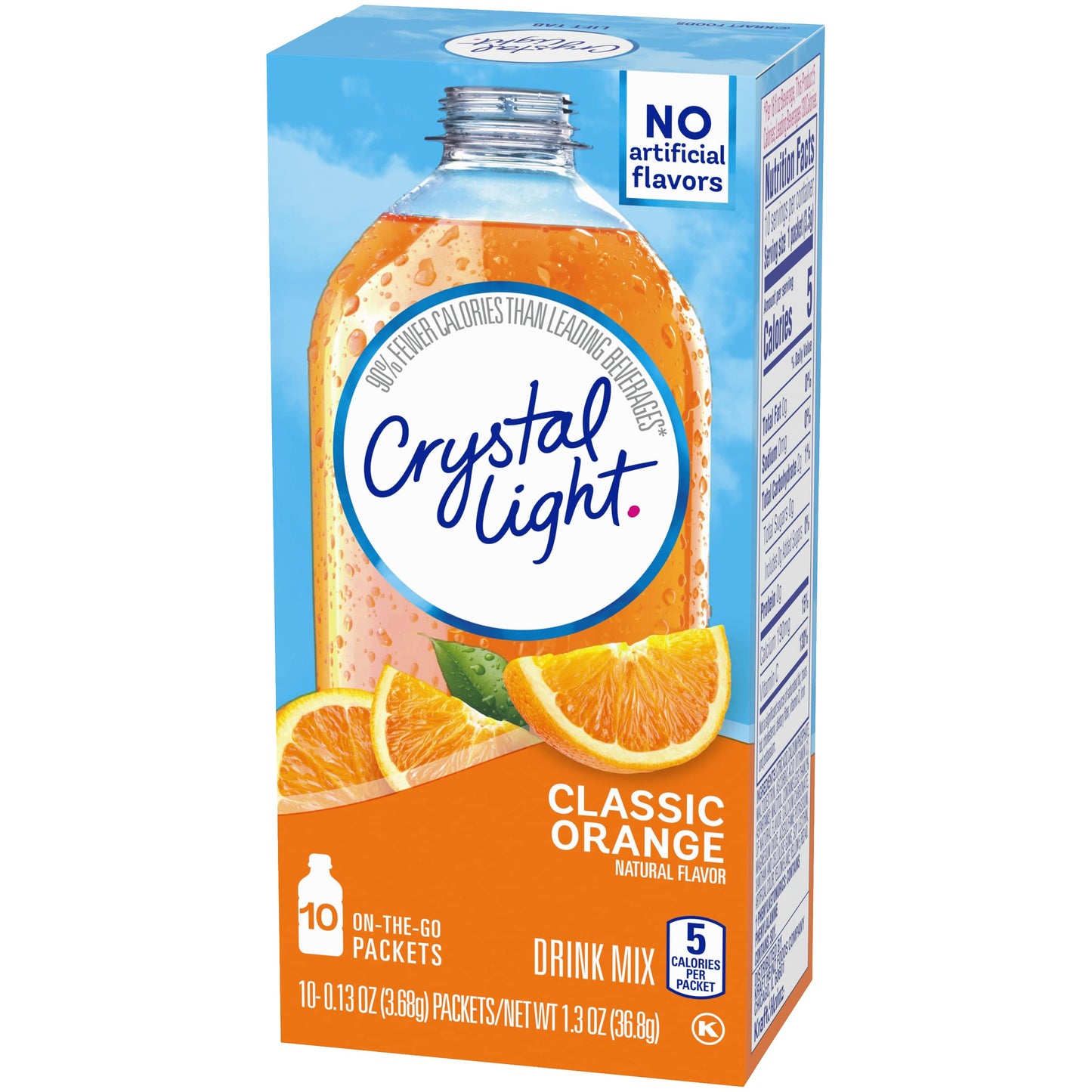 Crystal Light On The Go Sunrise Classic Orange Drink Mix, 10 Ct, 2 Pk