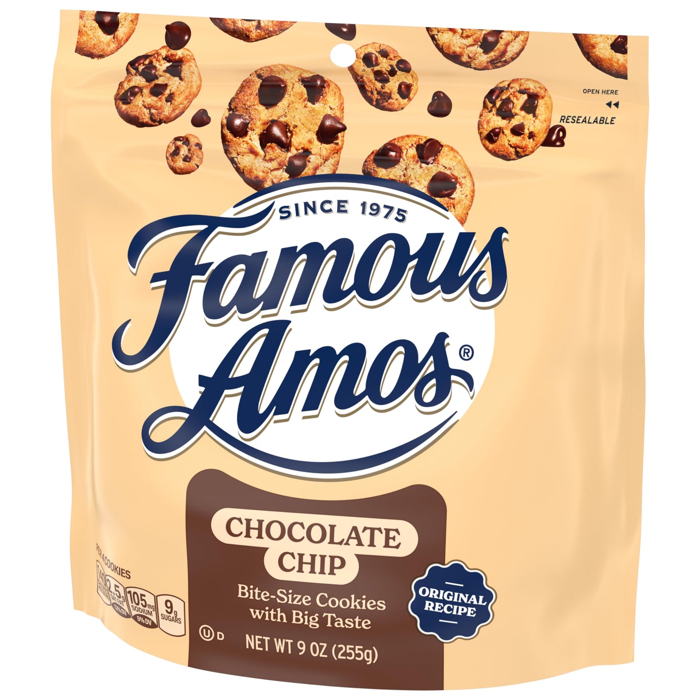 Famous Amos Classic Chocolate Chip Cookies, 9Oz Bag (Pack Of 8)