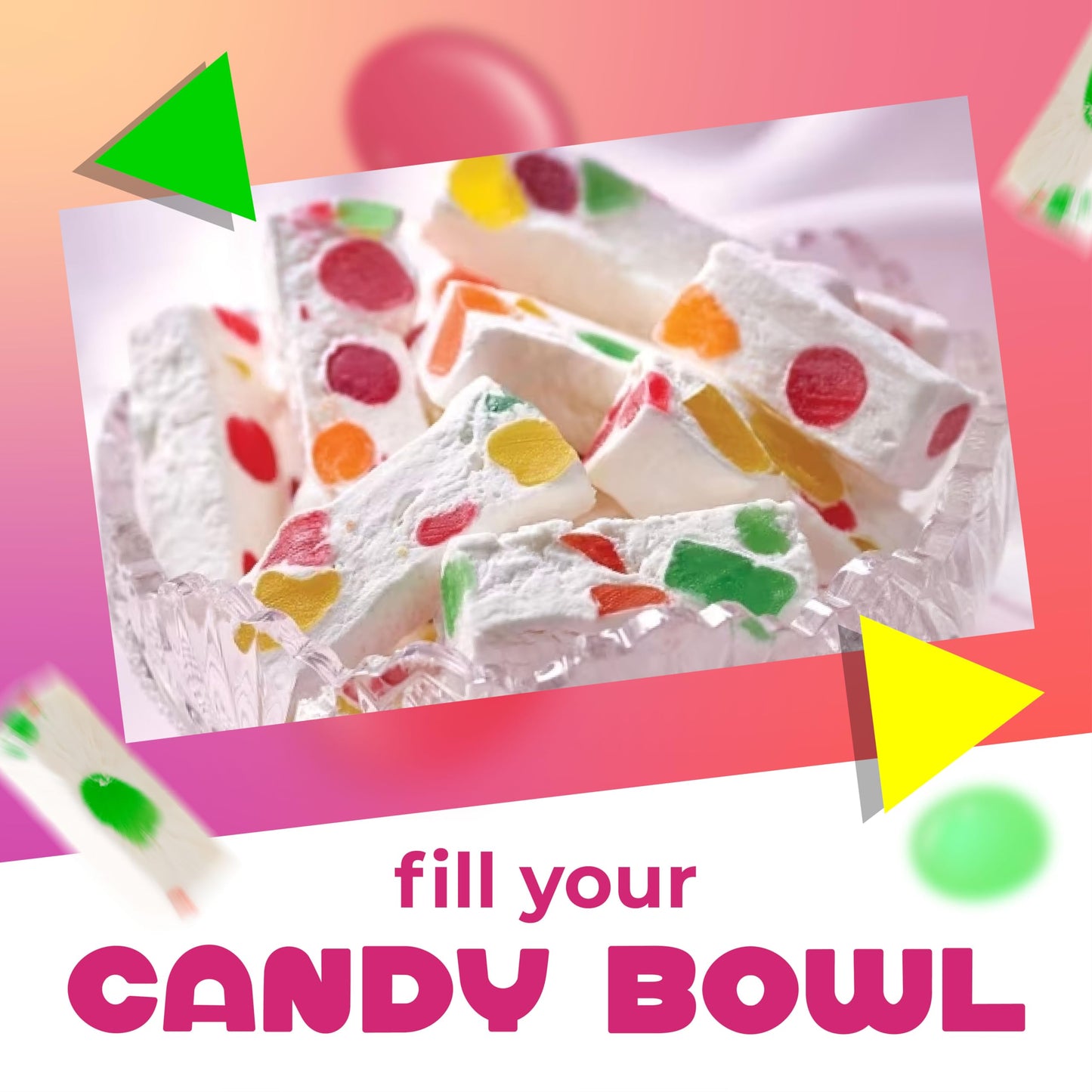 Jujube Nougat Candy | 9 Ounce Bag | Fruity Jelly Bits - Approx. 25 Count