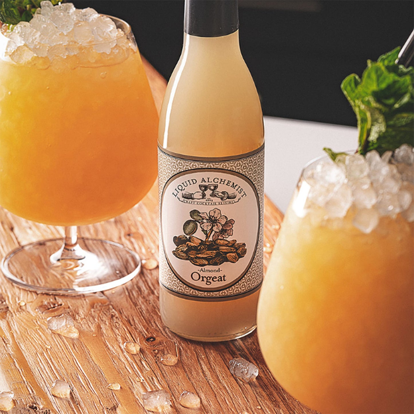 Liquid Alchemist Orgeat Syrup for Cocktails - Real Ingredients Make Our Almond Syrup the Perfect Mai Tai Mix - Non-GMO  Gluten Free & Vegan (12.7 oz)