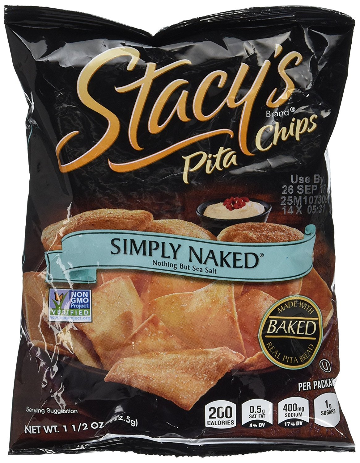 Stacys Pita Chips, Simply Naked, 1.5 Ounce