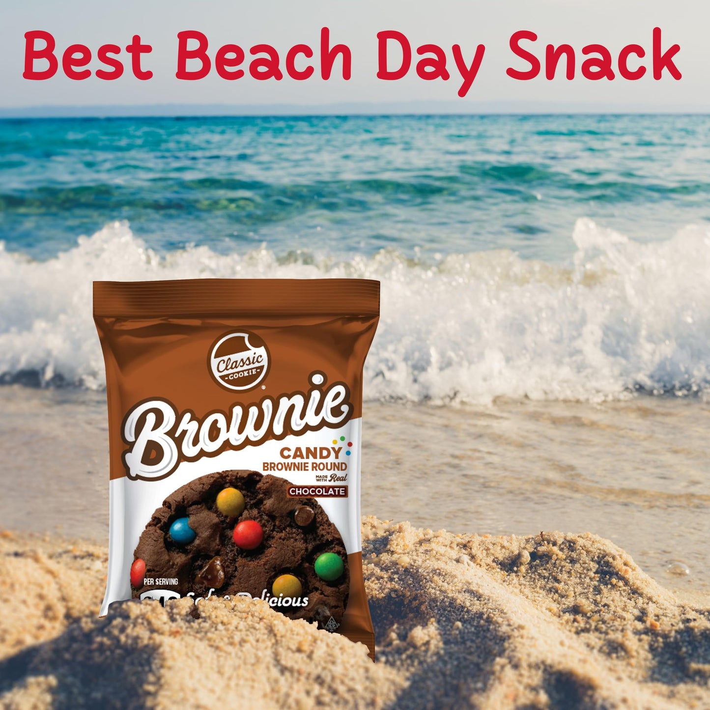 Classic Cookie, Soft Baked Brownie, Candy Brownie Round 3Oz, 8 Count Pack