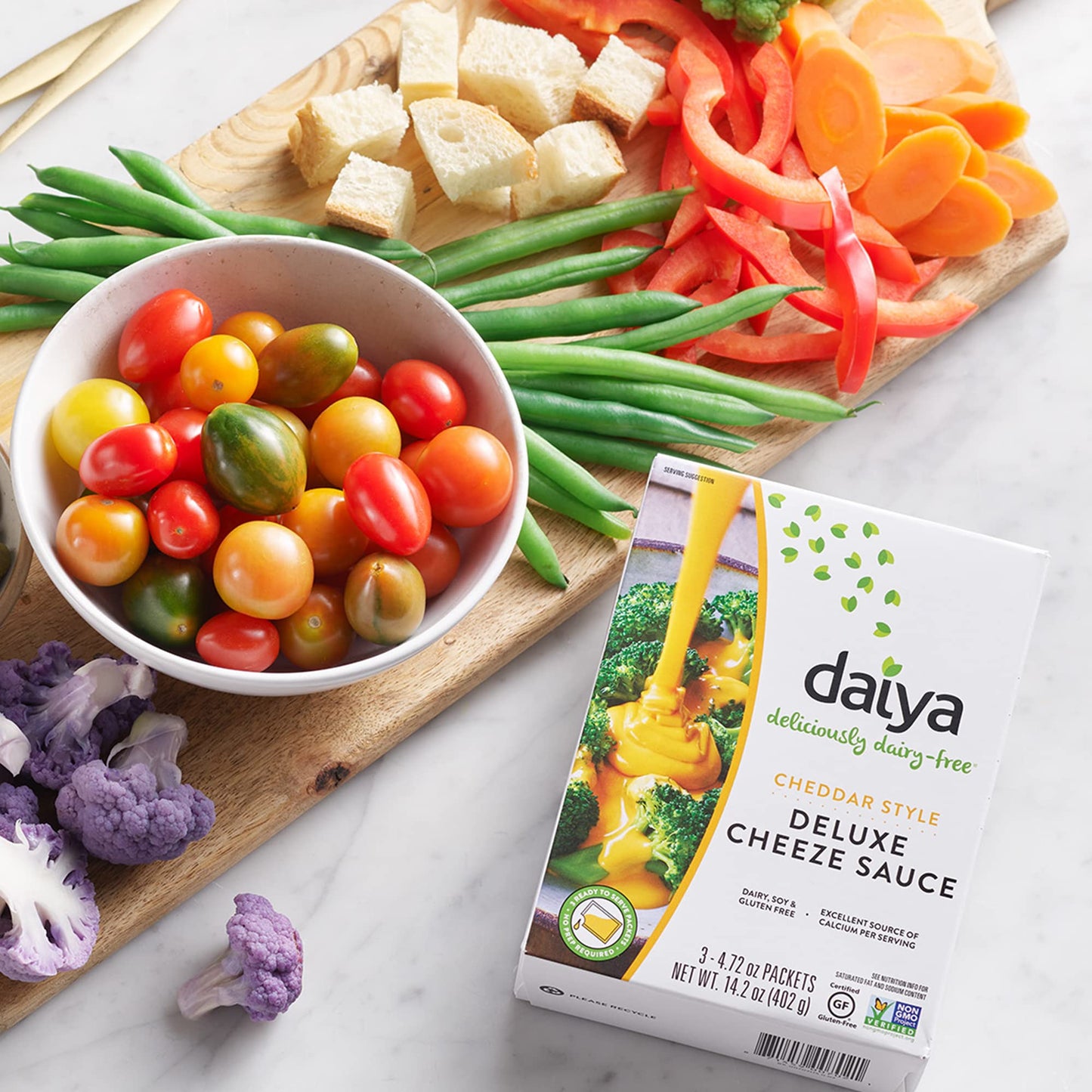 Daiya Cheddar Cheese Sauce, Dairy Free Vegan Cheese Sauce, 14.2 Ounce (Pack Of 8)