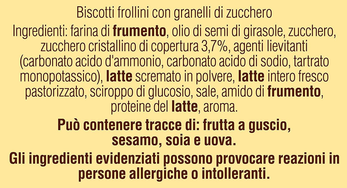 Mulino Bianco: "Galletti" Shortbread With Sugar Granules - 12.3 Oz (350G) Pack Of 4[ Italian Import ]