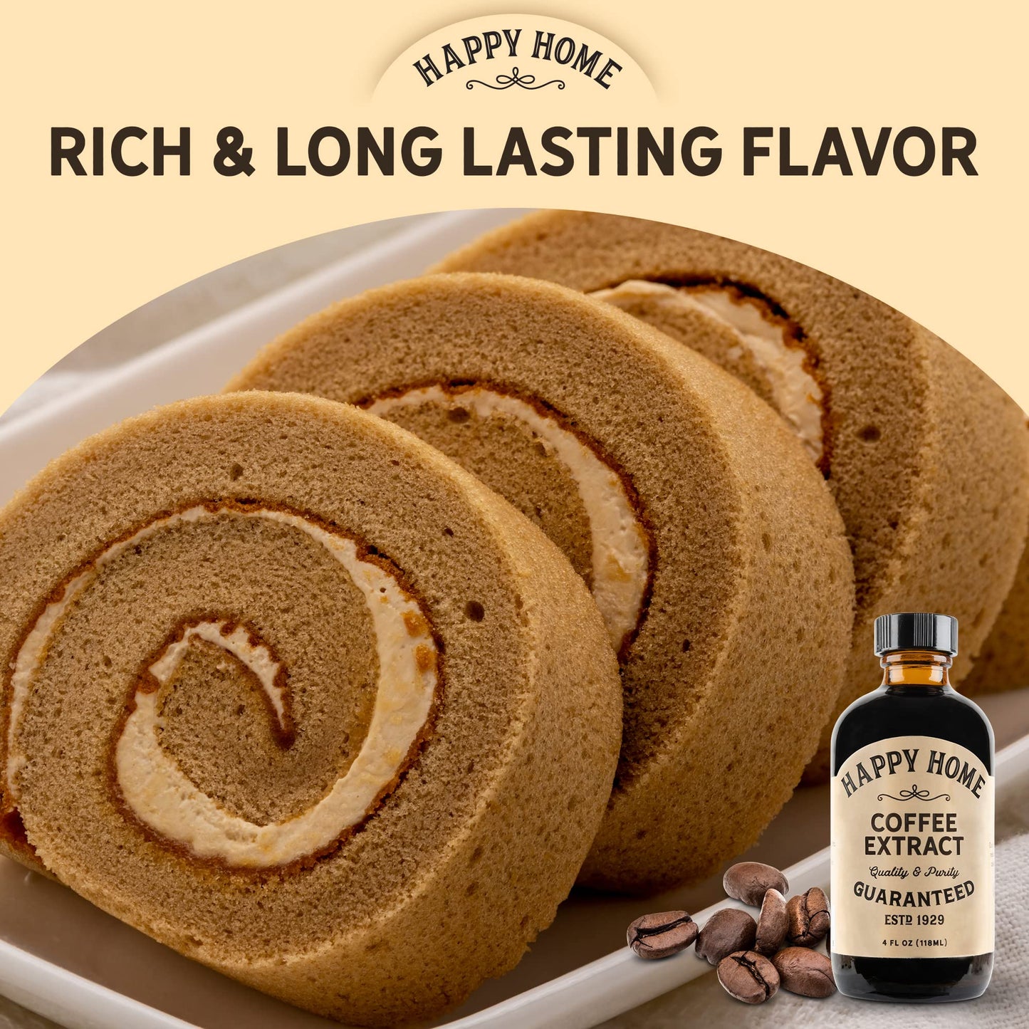 Happy Home Premium Natural Coffee Flavor - Certified Kosher, 4 Oz.