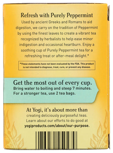 Yogi Tea, Purely Peppermint, 16 Count