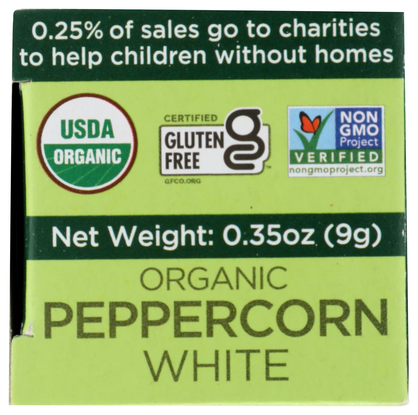 Spicely Organic Peppercorn White Whole (0.35 Oz Ecobox)