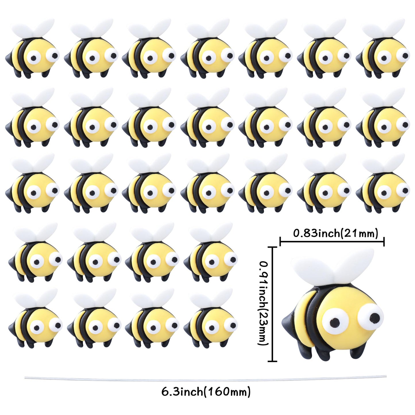 Gyufise 24Pcs Bumble Bee Cupcake Toppers Little Figurine Bee Cupcake Picks Oh Babee Cake Decorations For Bee Theme Baby Shower K