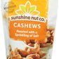 Whole Roasted Lightly Salted Cashews by Sunshine Nuts Co., Gluten Free, Peanut Free and Vegan Individual Snack Packs for Kids an
