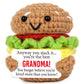 Avboda Mini Grandma Birthday Gifts From Granddaughter Grandson Handmade Crochet Burger Thankving Day Christmas For New Grandmother Great Grandma Nana Gigi Grammy Christmas Stocking Stuffers Ideas
