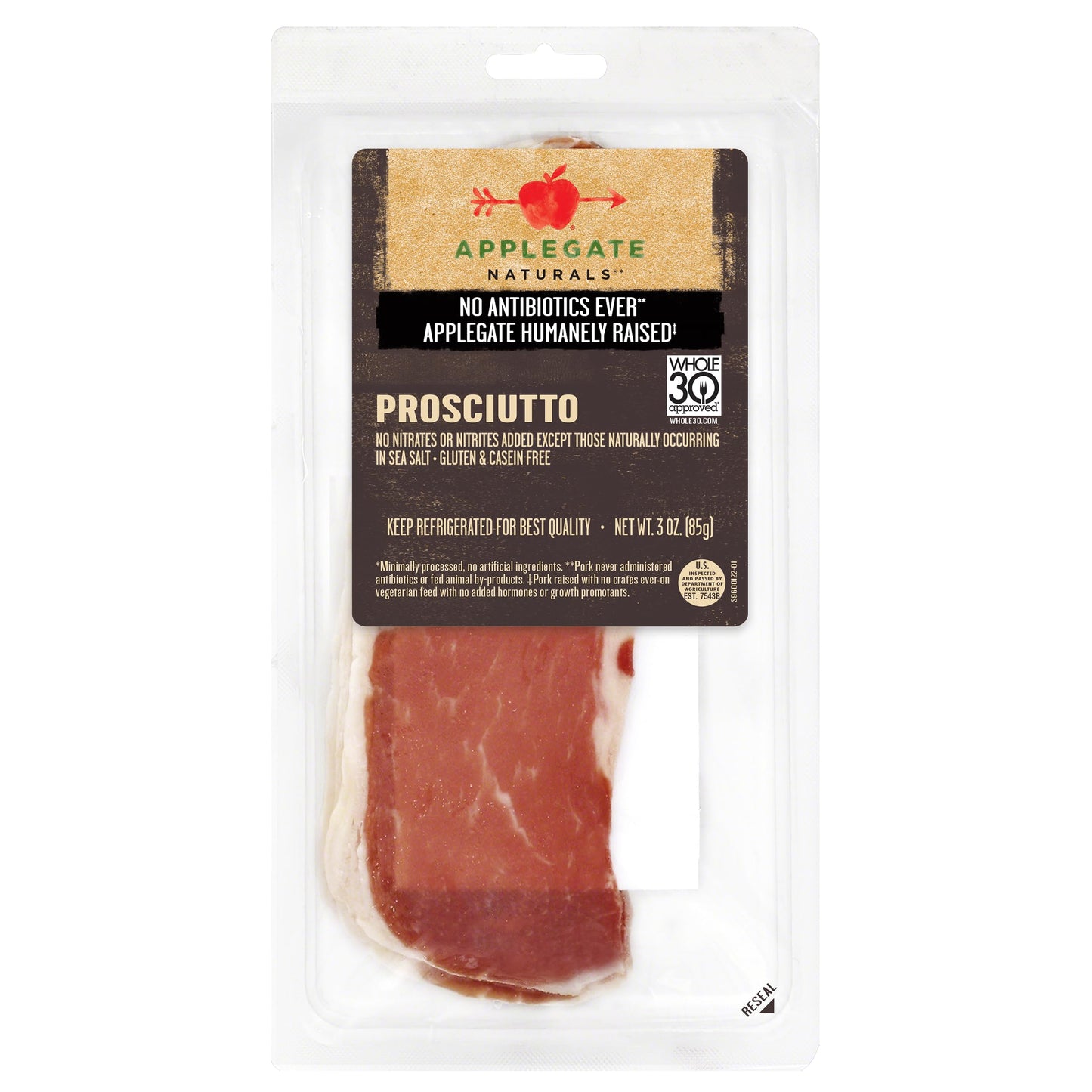 Applegate, Natural Prosciutto, 3oz