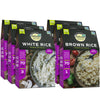 Natural Heaven Hearts Of Palm Rice Variety Pack - Low-Carb And Low-Calorie Brown Rice & White Rice, Keto, Paleo, Plant-Based Hea