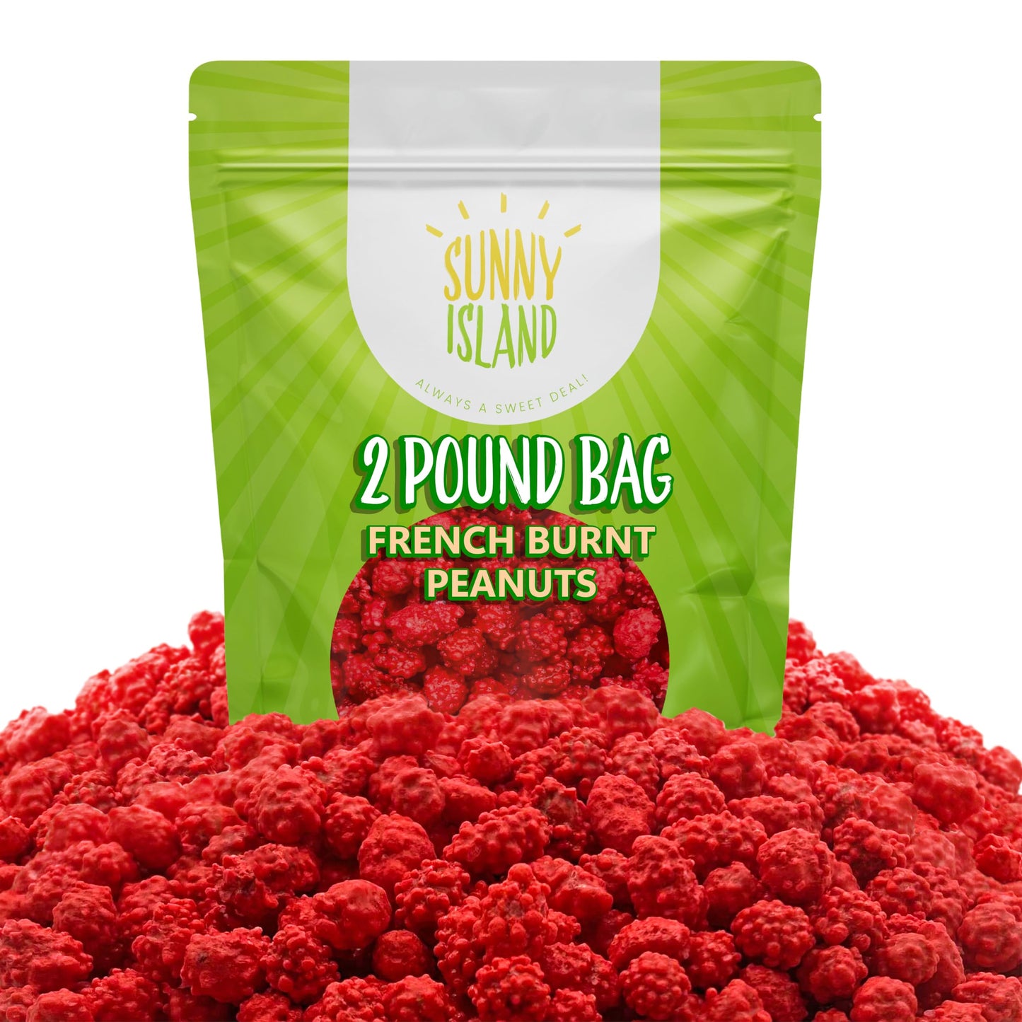 French Burnt Peanuts | 2-Pound Bag | Old-Fashioned Candy Snack